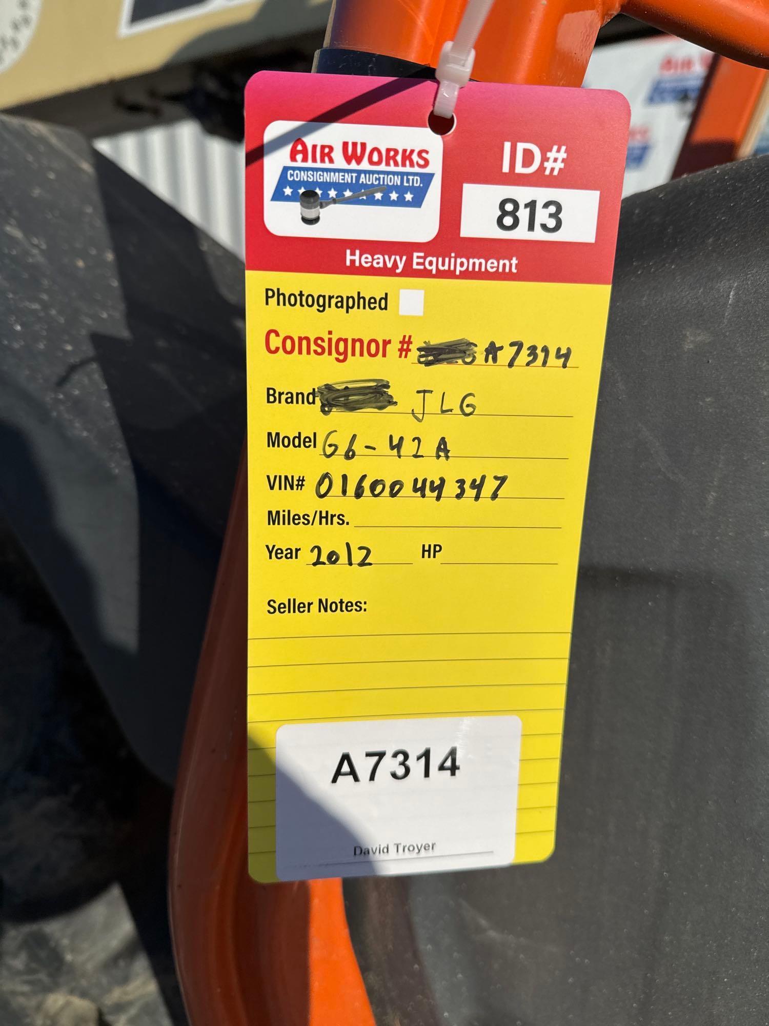 2012 JLG G6-42A Telehandler SN#0160044347