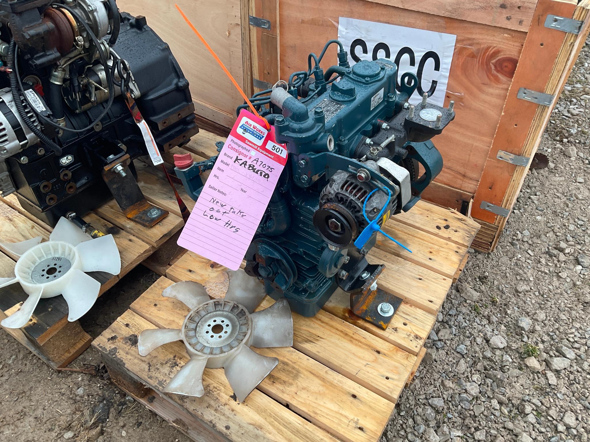 Kubota D902 Diesel 3 cyl. fan to flywheel new take out
