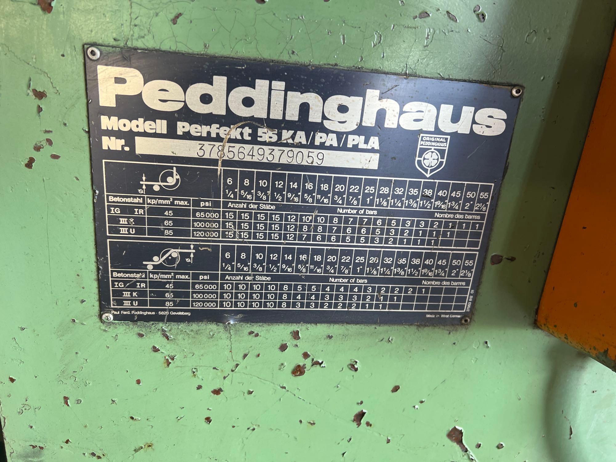 Peddinghaus Rebar Bending Machine, 3ph, 220v
