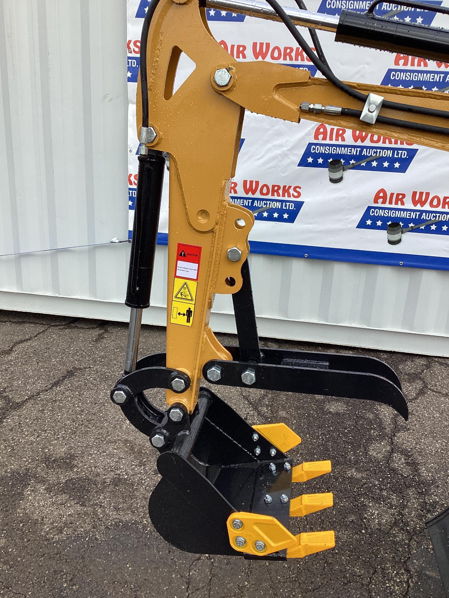 New Unused AGT Model H12R Mini Excavator, Gas Engine, 14" Digging Bucket, Dozer Blade