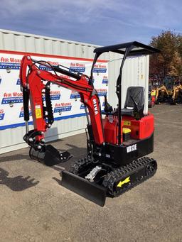New Unused MIVA Model VA13E Mini Excavator, 13.5 Hp Gas Engine, Dozer Blade, 16" Bucket, Aux Hyd.
