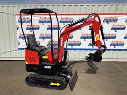 New Unused MIVA Model VA13 Mini Excavator, 13.5 Hp Gas Engine, Dozer Blade, 16" Bucket, Aux Hyd.