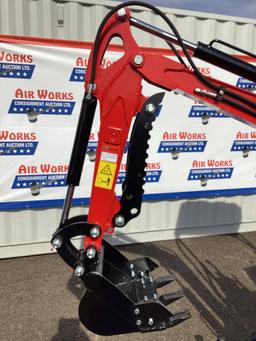 New Unused MIVA Model VA13 Mini Excavator, 13.5 Hp Gas Engine, Dozer Blade, 16" Bucket, Aux Hyd.