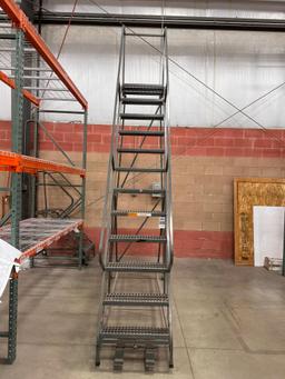 EGA MD0413 Rolling Warehouse Ladder 12 Step .