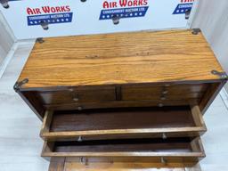 NATIONAL TOOL & CHEST Co. MACHINIST CHEST, 8 OAK DRAWERS