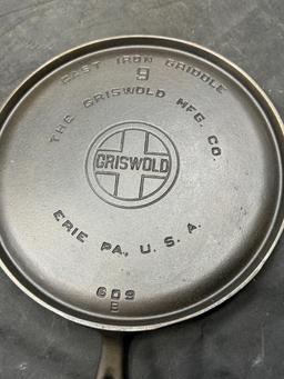 Griswold #9 609 LB Griddle