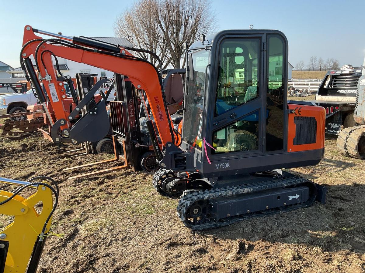 (Inv.42309) New Unused 2024 Agt MY50R Mini Excavator, Swing Boom, Enclosed Cab SN# MY50R2024X0000087