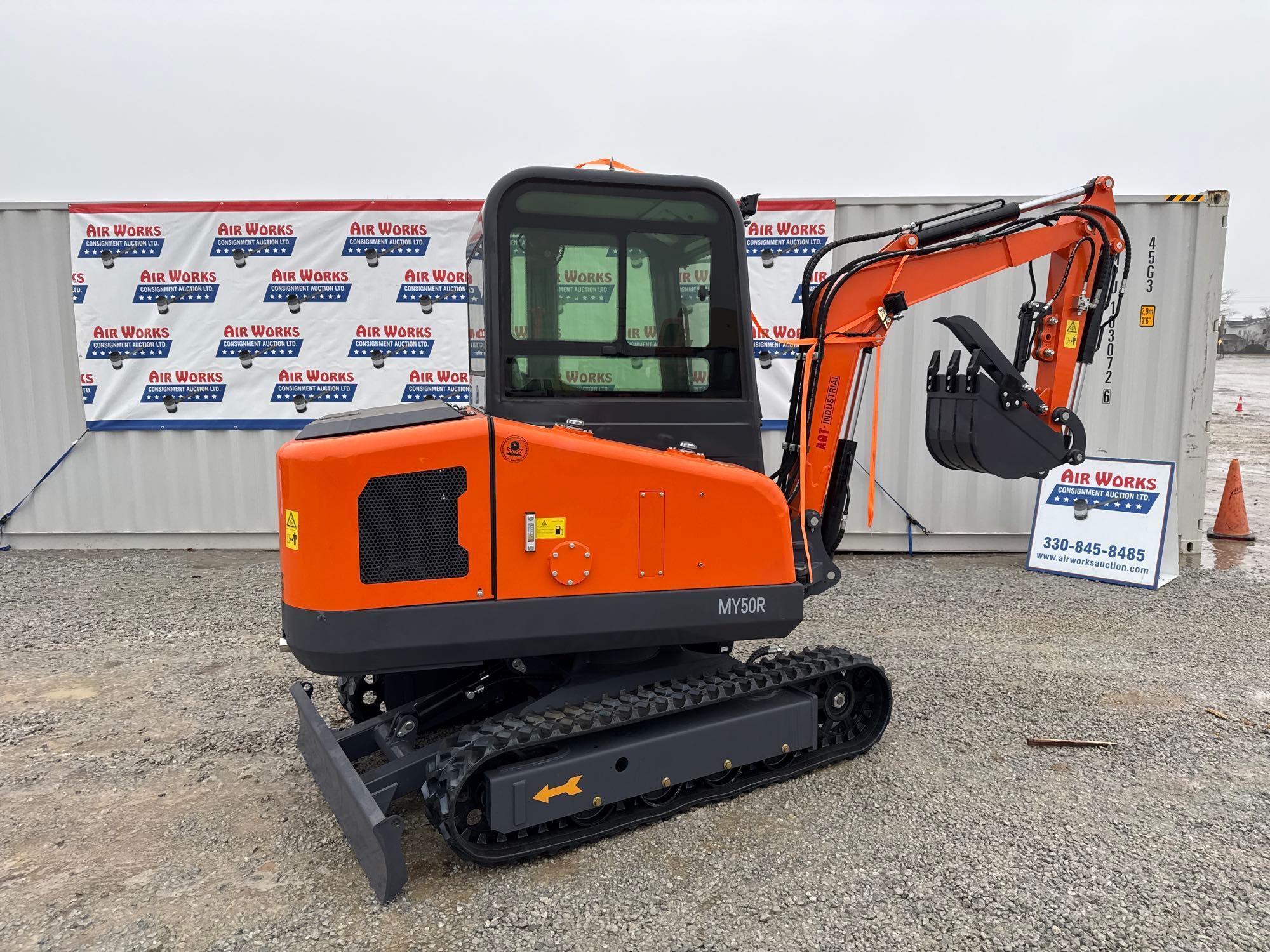 (Inv.42309) New Unused 2024 Agt MY50R Mini Excavator, Swing Boom, Enclosed Cab SN# MY50R2024X0000087