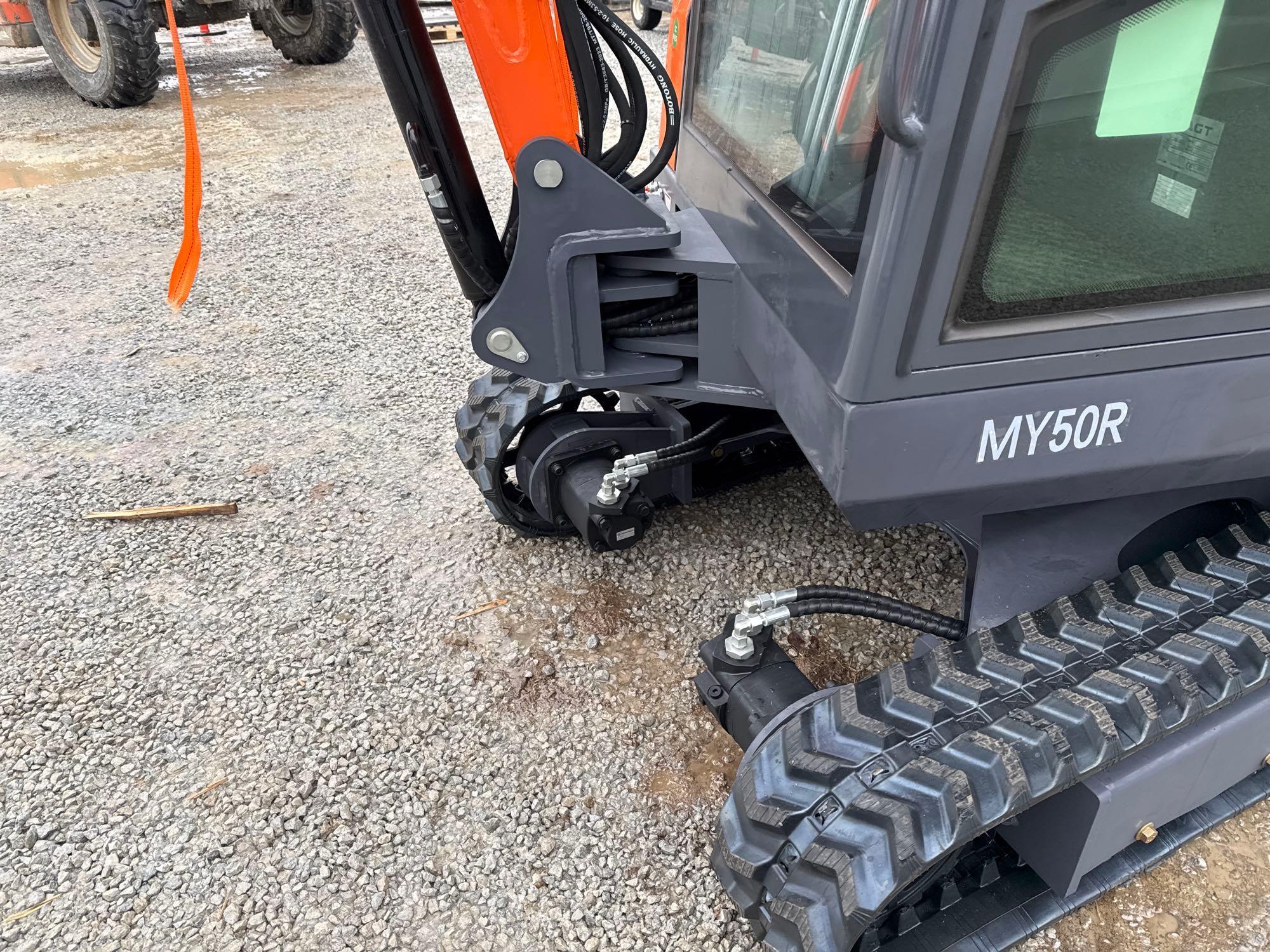 (Inv.42309) New Unused 2024 Agt MY50R Mini Excavator, Swing Boom, Enclosed Cab SN# MY50R2024X0000087