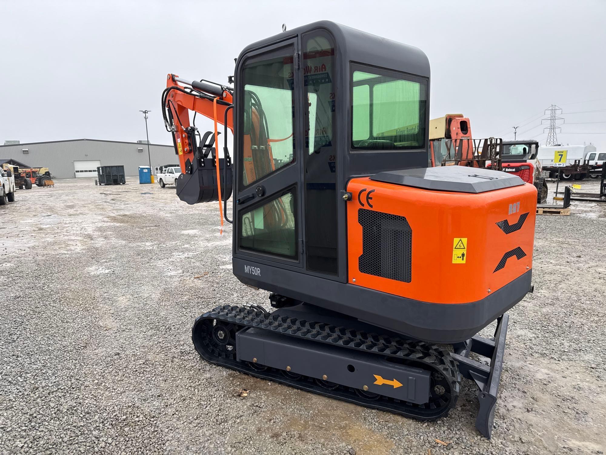 (Inv.42309) New Unused 2024 Agt MY50R Mini Excavator, Swing Boom, Enclosed Cab SN# MY50R2024X0000087