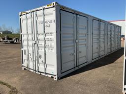 New 1 Trip 40' High Cube Multi Door Shipping Container, 1 End and 4 Side Opening Doors