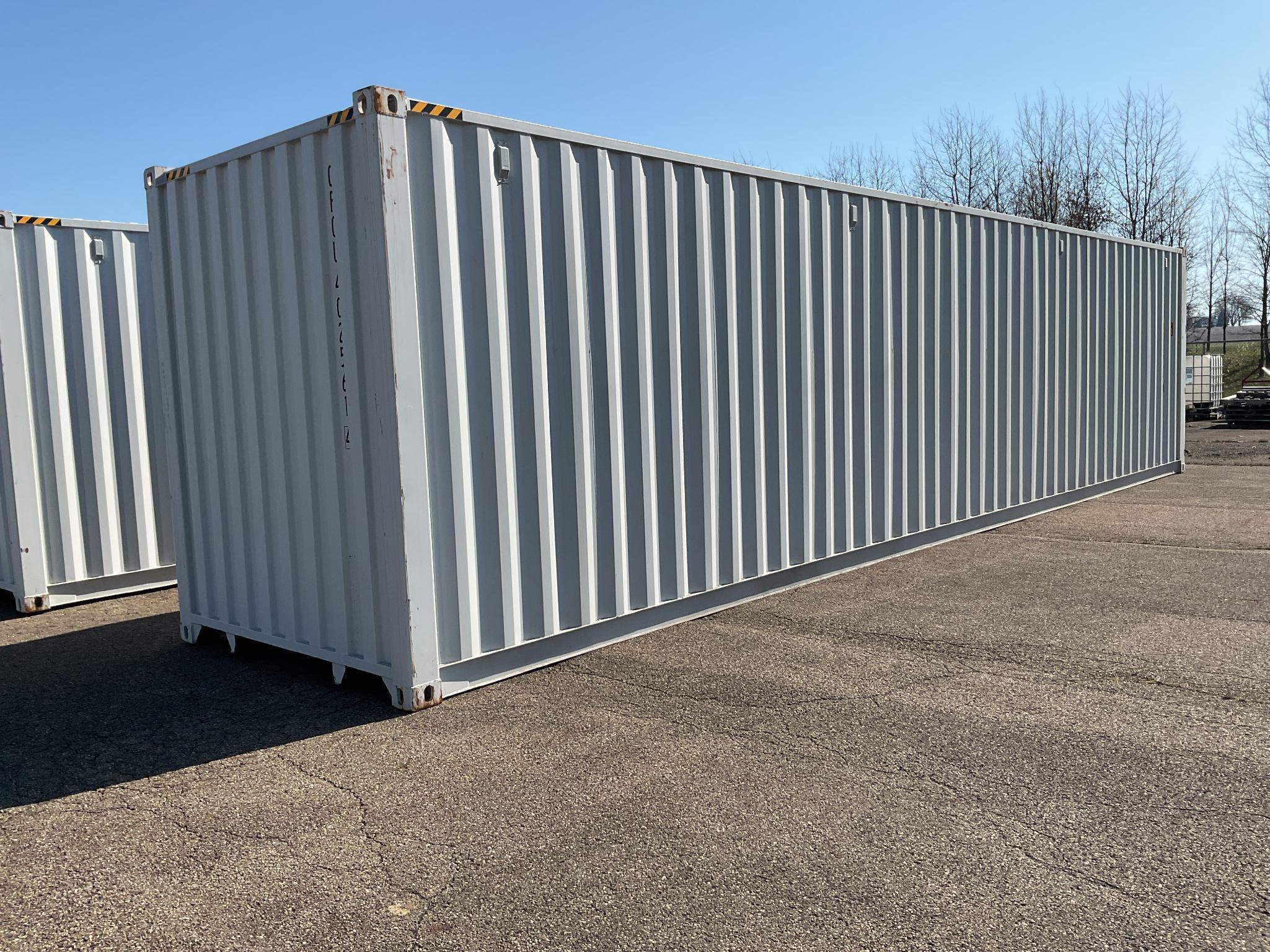 New 1 Trip 40' High Cube Multi Door Shipping Container, 1 End and 4 Side Opening Doors