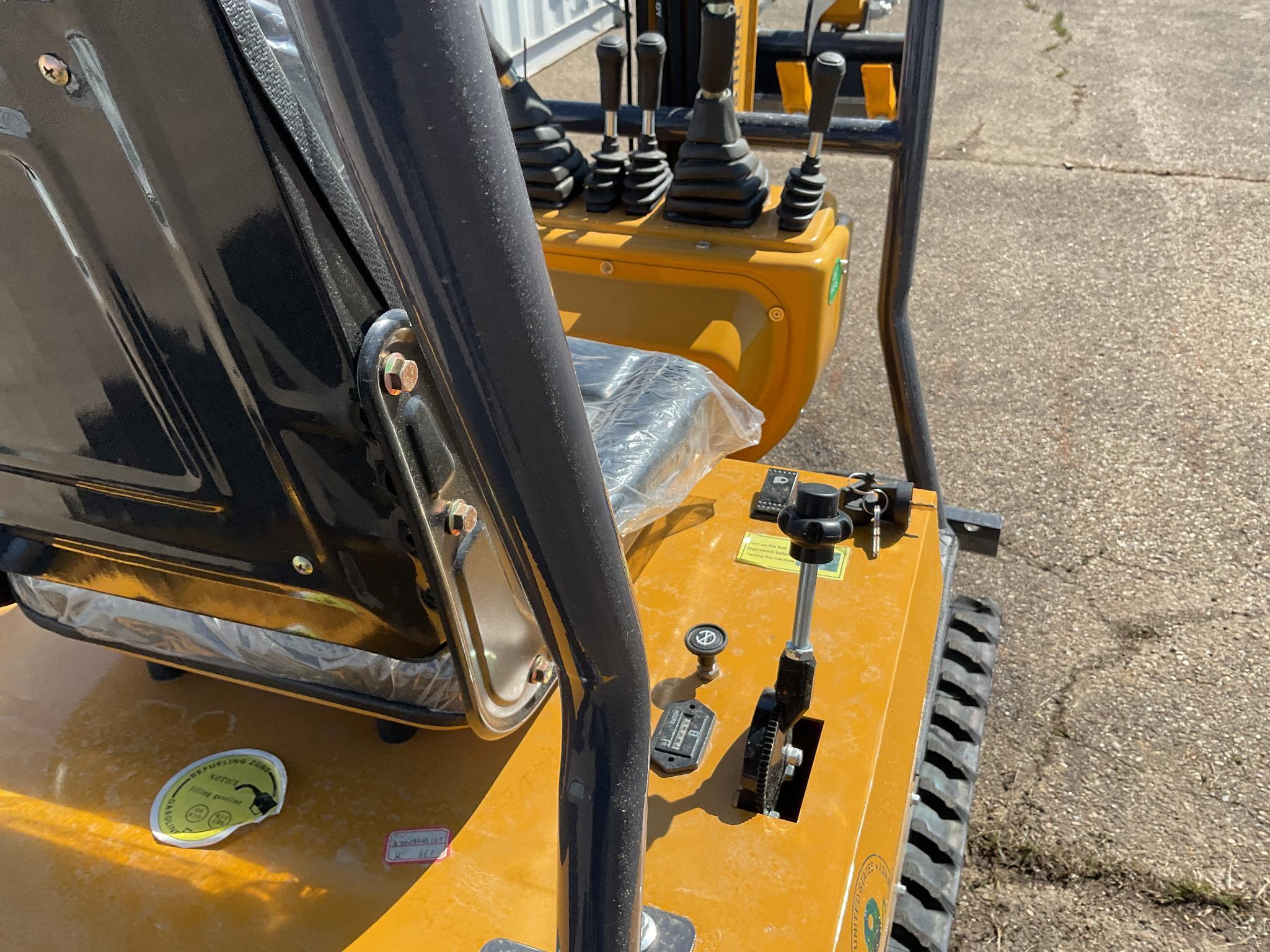 New Unused AGT Model MX12R Mini Excavator, 13.5 Hp Gas Engine, Blade, Bucket, Pilot Controls