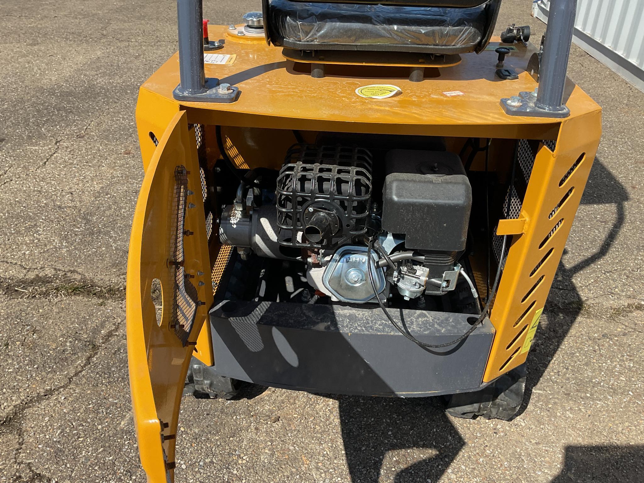 New Unused AGT Model MX12R Mini Excavator, 13.5 Hp Gas Engine, Blade, Bucket, Pilot Controls