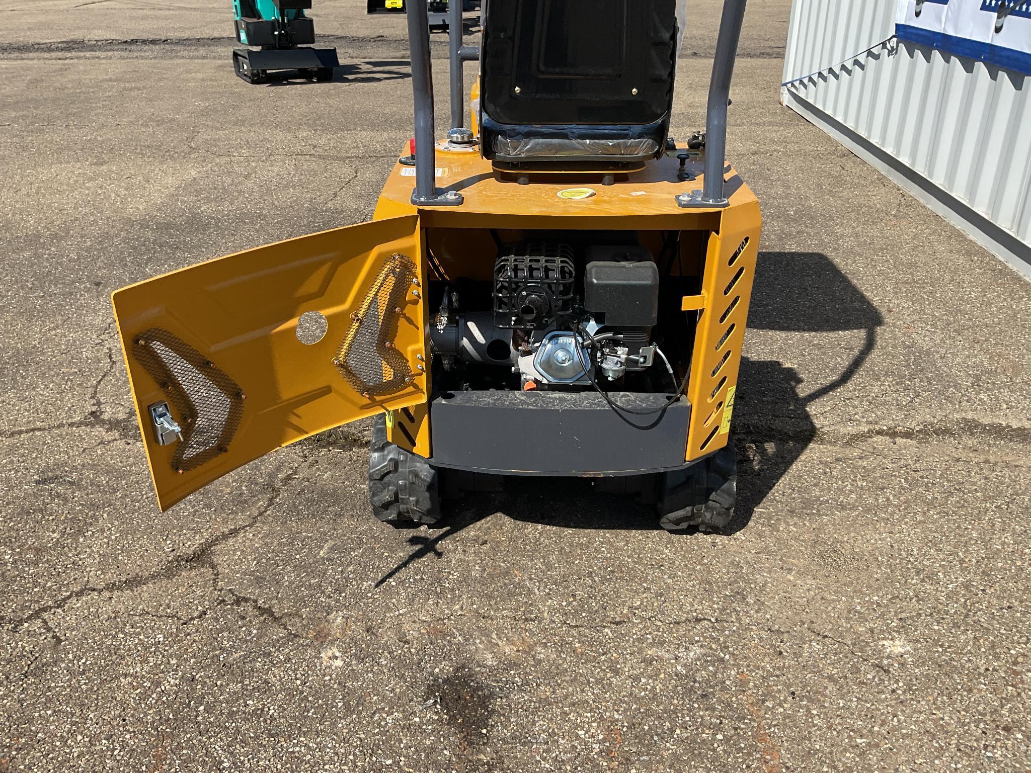 New Unused AGT Model MX12R Mini Excavator, 13.5 Hp Gas Engine, Blade, Bucket, Pilot Controls
