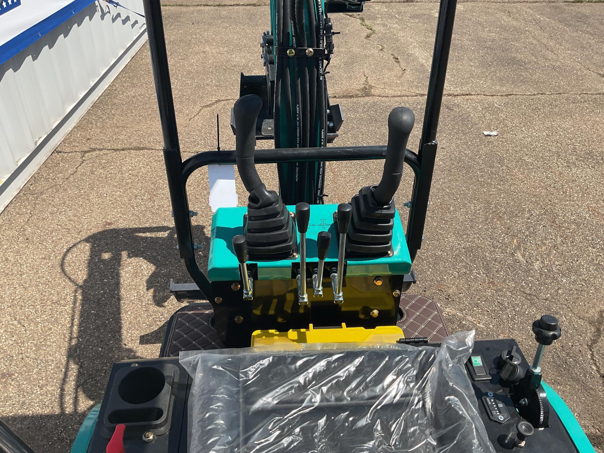 New Unused AGT Model QH12R Mini Excavator, Rubber Tracks, 13.5 Hp gas Engine, Manual Thumb, Blade