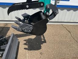 New Unused AGT Model QH12R Mini Excavator, Rubber Tracks, 13.5 Hp gas Engine, Manual Thumb, Blade