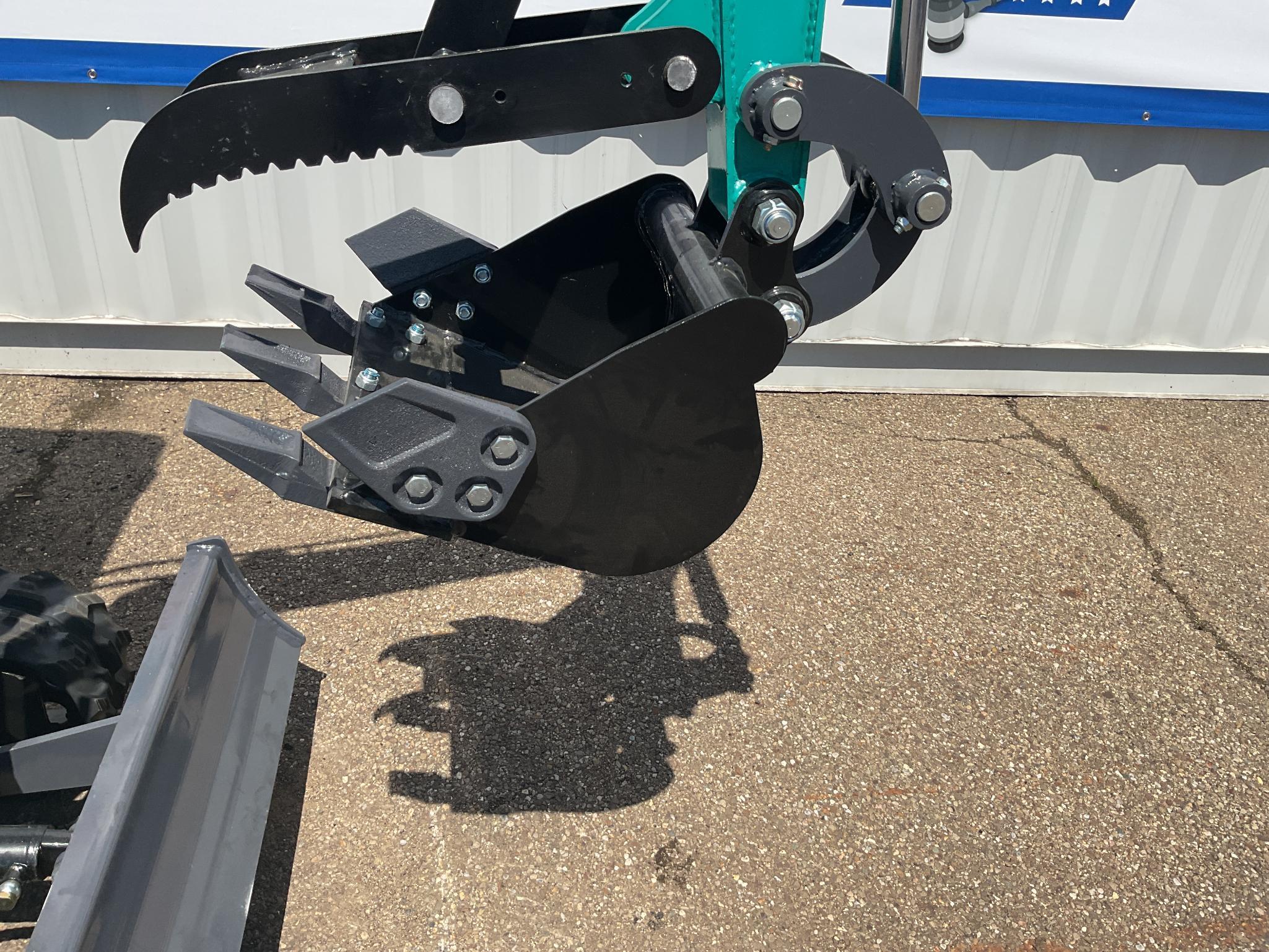 New Unused AGT Model QH12R Mini Excavator, Rubber Tracks, 13.5 Hp gas Engine, Manual Thumb, Blade