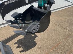 New Unused AGT Model QH12R Mini Excavator, Rubber Tracks, 13.5 Hp gas Engine, Manual Thumb, Blade