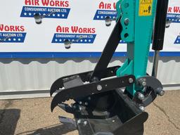 New Unused AGT Model QH12R Mini Excavator, Rubber Tracks, 13.5 Hp gas Engine, Manual Thumb, Blade