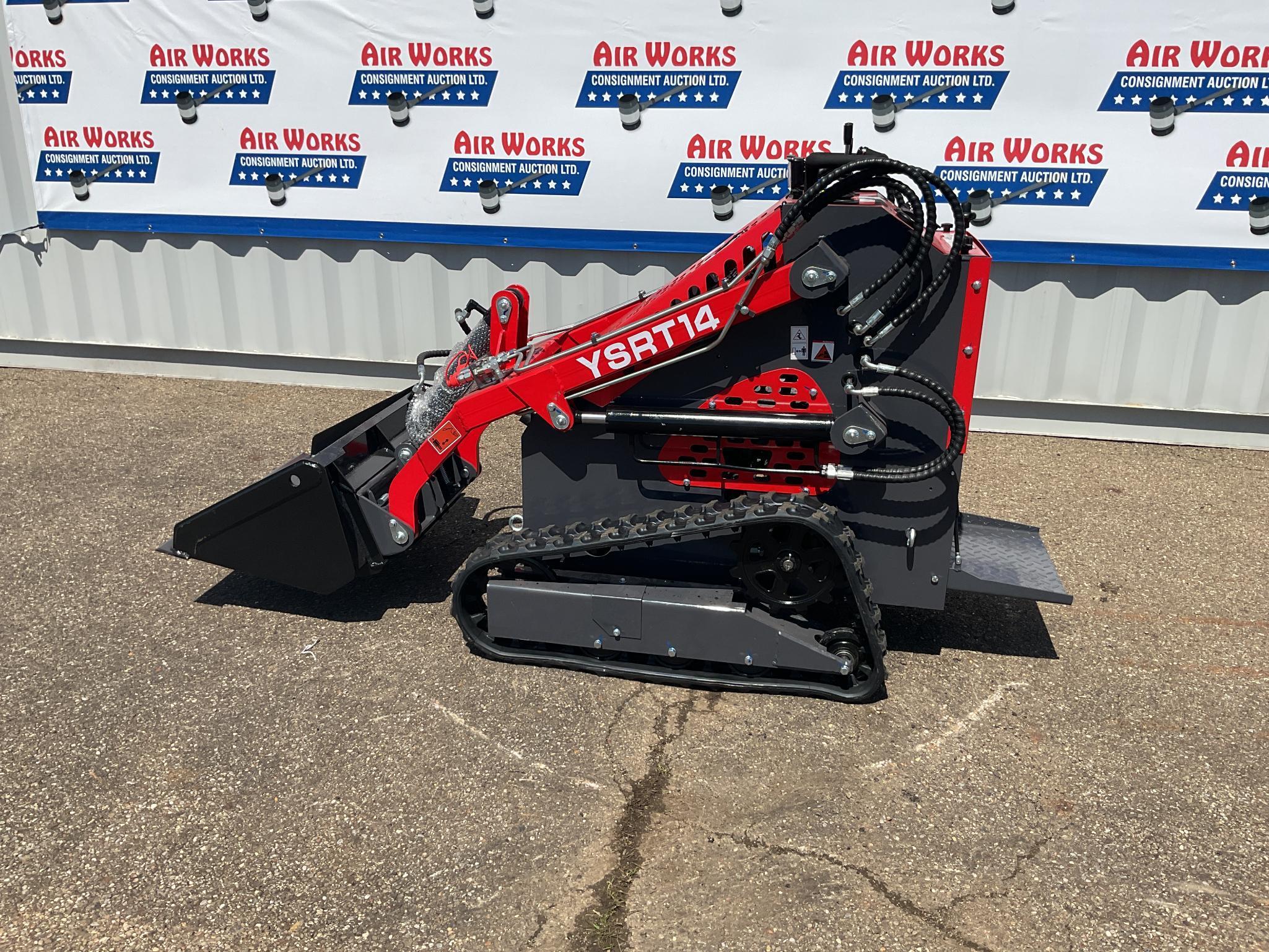 New Unused AGT Model YSRT14 Compact Track Loader, 13.5 Hp Gas Engine Bucket, Aux. Hyd, Rubber Tracks