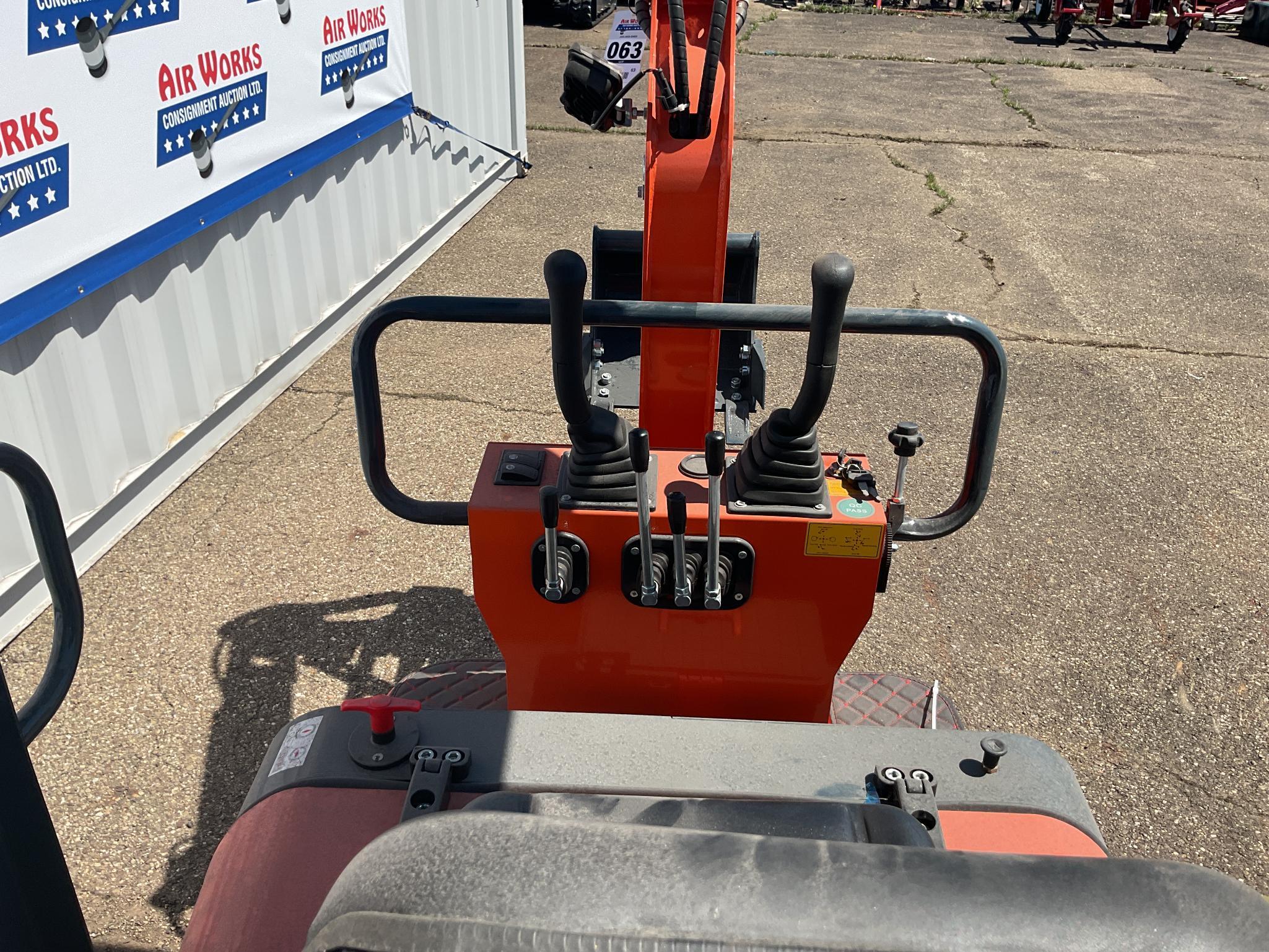 New Unused AGT Model L12R Mini Excavator, 14" Digging Bucket, Blade, 13.5 Gas Engine, Aux. Hyd.