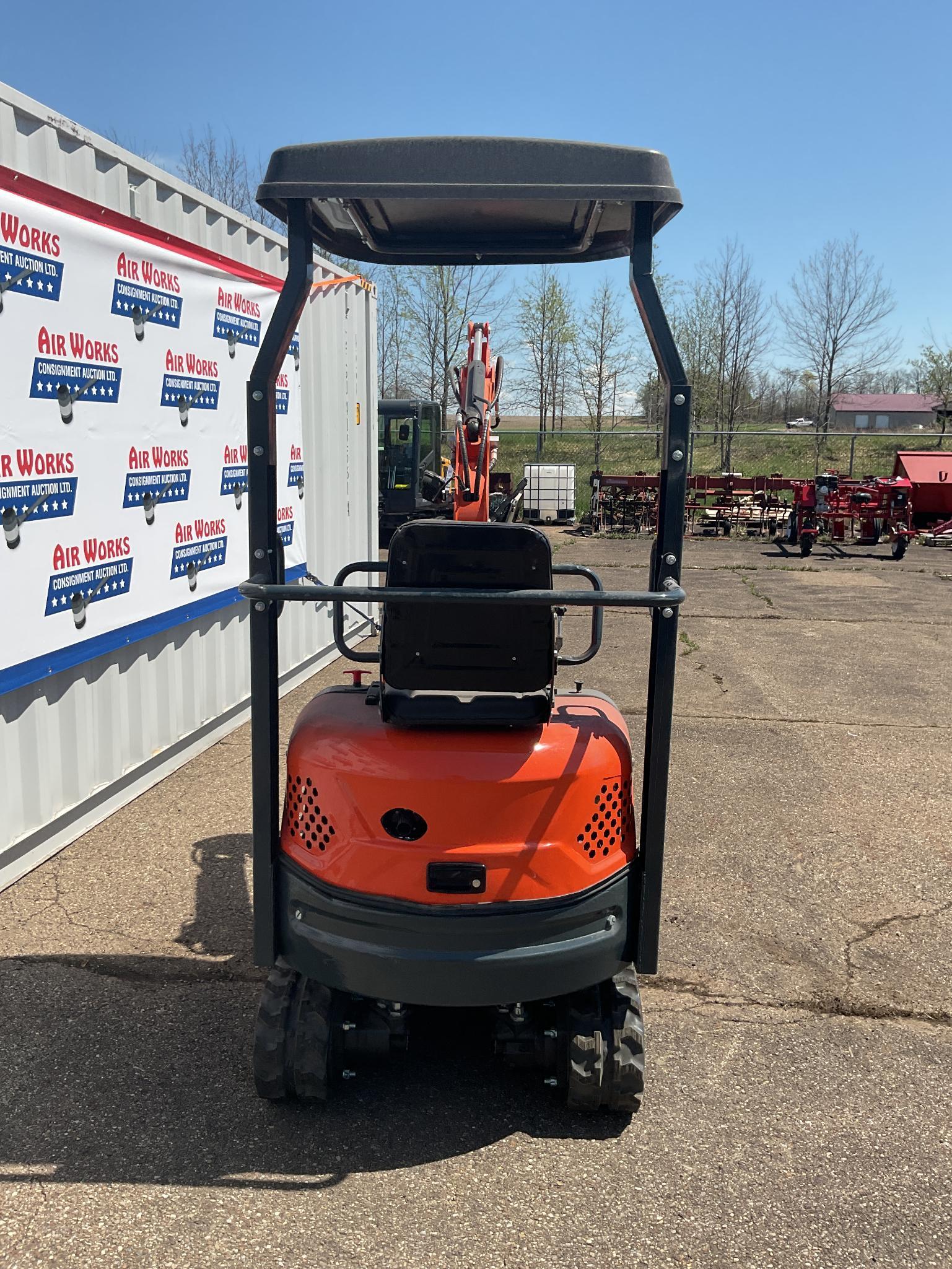 New Unused AGT Model L12R Mini Excavator, 14" Digging Bucket, Blade, 13.5 Gas Engine, Aux. Hyd.