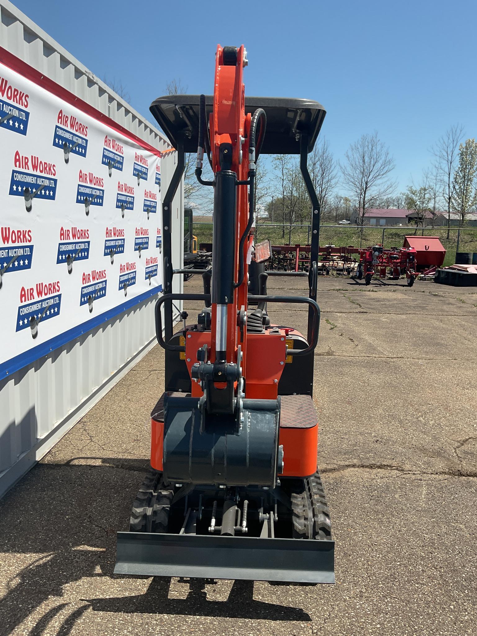 New Unused AGT Model L12R Mini Excavator, 14" Digging Bucket, Blade, 13.5 Gas Engine, Aux. Hyd.