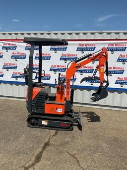 New Unused AGT Model L12R Mini Excavator, 14" Digging Bucket, Blade, 13.5 Gas Engine, Aux. Hyd.