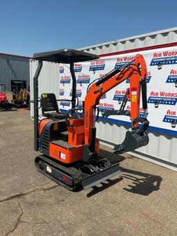 New Unused AGT Model L12R Mini Excavator, 14" Digging Bucket, Blade, 13.5 Gas Engine, Aux. Hyd.