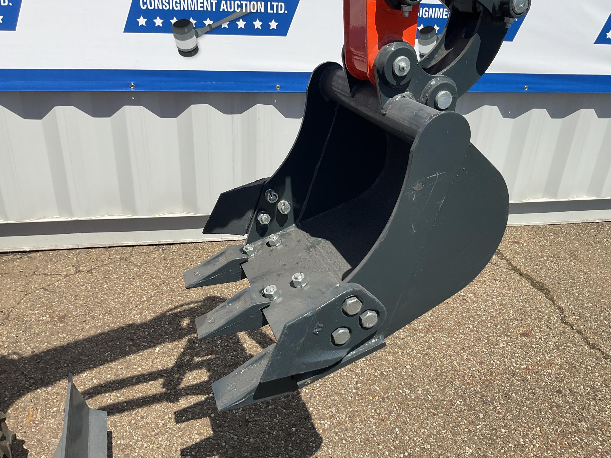 New Unused AGT Model L12R Mini Excavator, 14" Digging Bucket, Blade, 13.5 Gas Engine, Aux. Hyd.