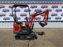 New Unused 2025 AGT Model MX15R Mini Excavator, 13.5 Hp Gas Engine, Rubber Tracks, Blade, Aux. Hyd.