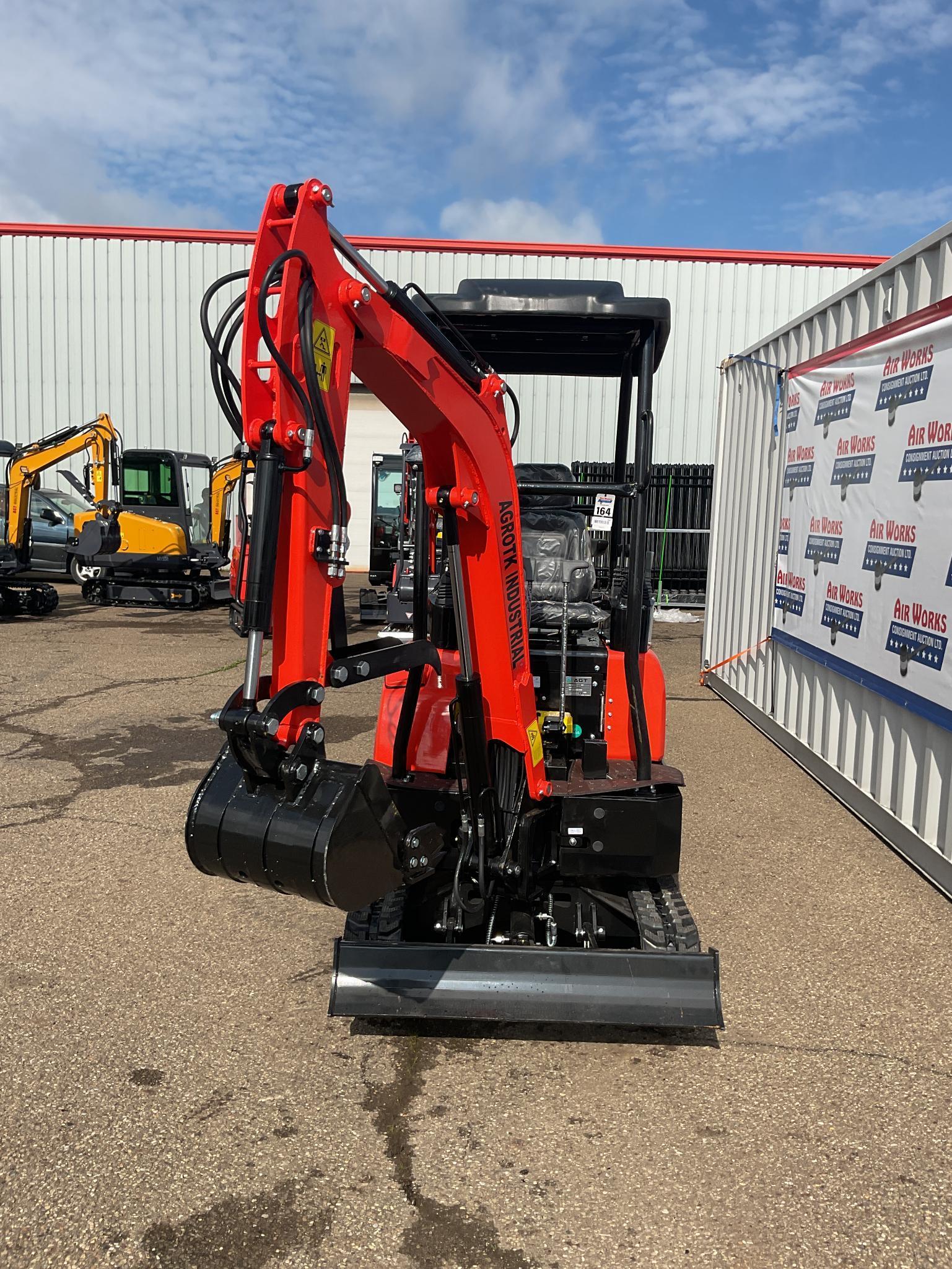 New Unused AGT Model YNT18 Mini Excavator, Yanmar Diesel Engine, Swing Boom, Manual Thumb, Aux. Hyd