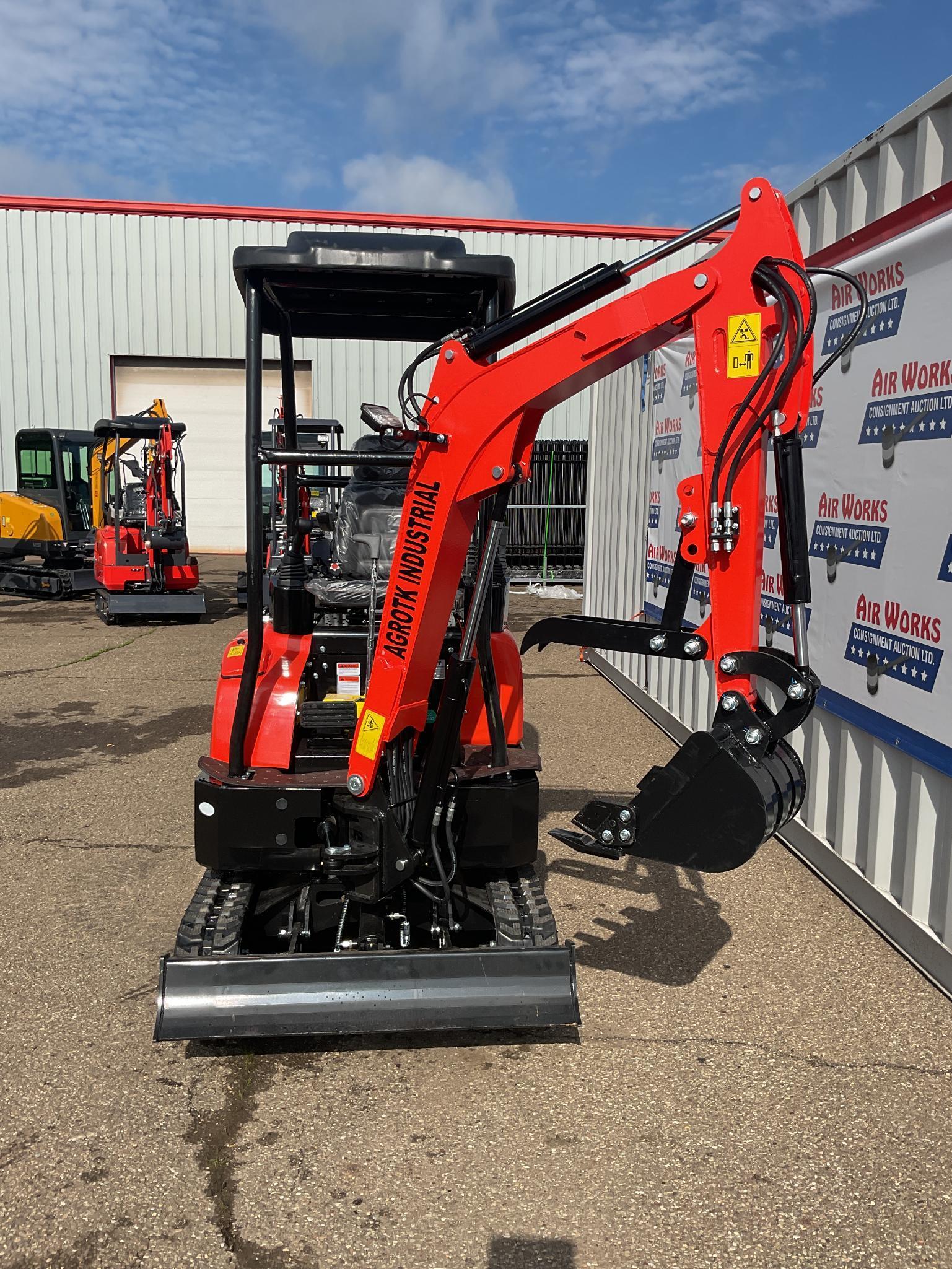 New Unused AGT Model YNT18 Mini Excavator, Yanmar Diesel Engine, Swing Boom, Manual Thumb, Aux. Hyd