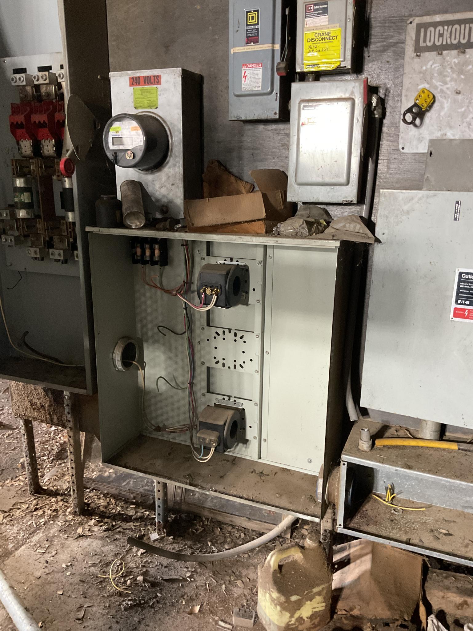 Control Panels and Breaker Boxes Mounted on 2 Walls, Located In Heuvelton, Ny.