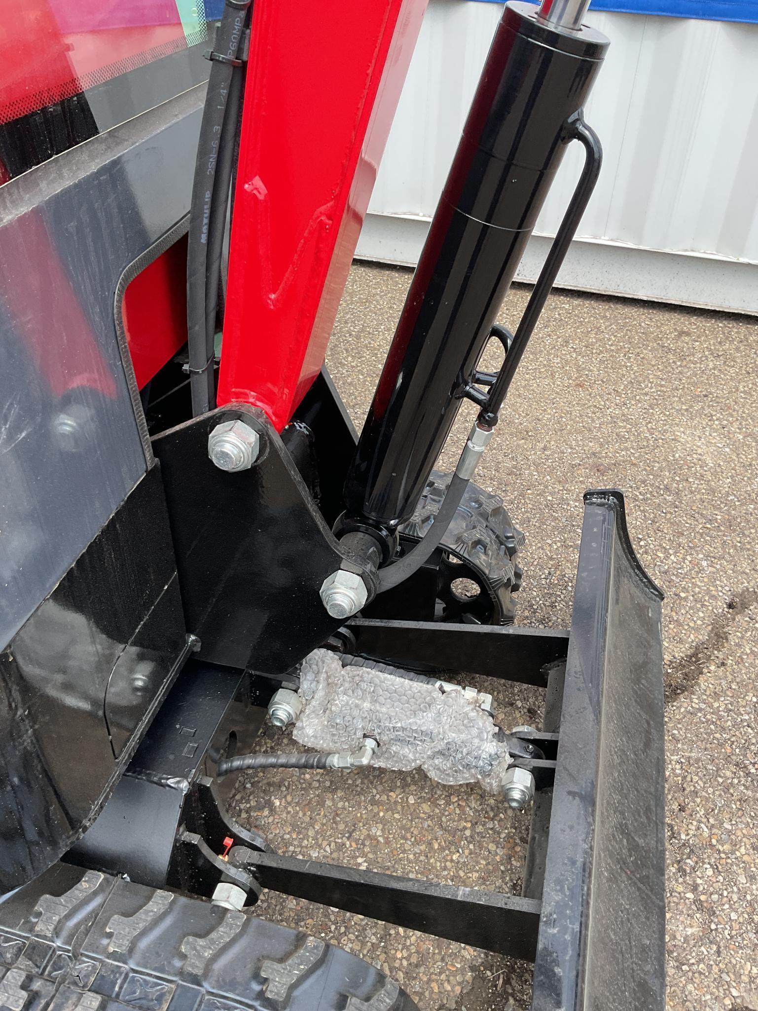 New Unused Miva VA13C Mini Excavator, 13.5 Hp Gas Engine, Manual Thumb, Blade, Cab, 16" Bucket
