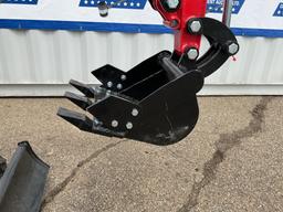 New Unused Miva VA13C Mini Excavator, 13.5 Hp Gas Engine, Manual Thumb, Blade, Cab, 16" Bucket
