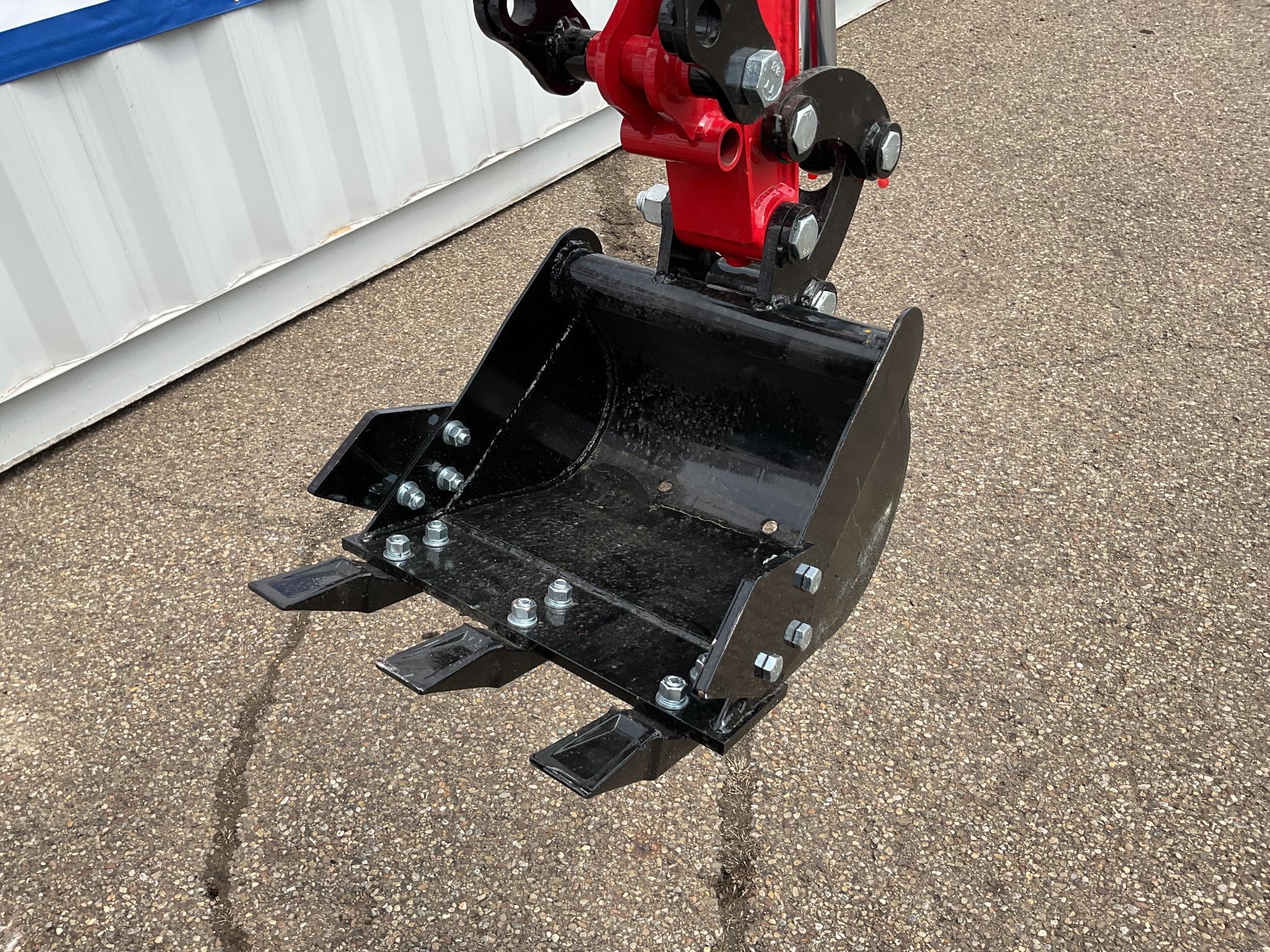 New Unused Miva VA13C Mini Excavator, 13.5 Hp Gas Engine, Manual Thumb, Blade, Cab, 16" Bucket