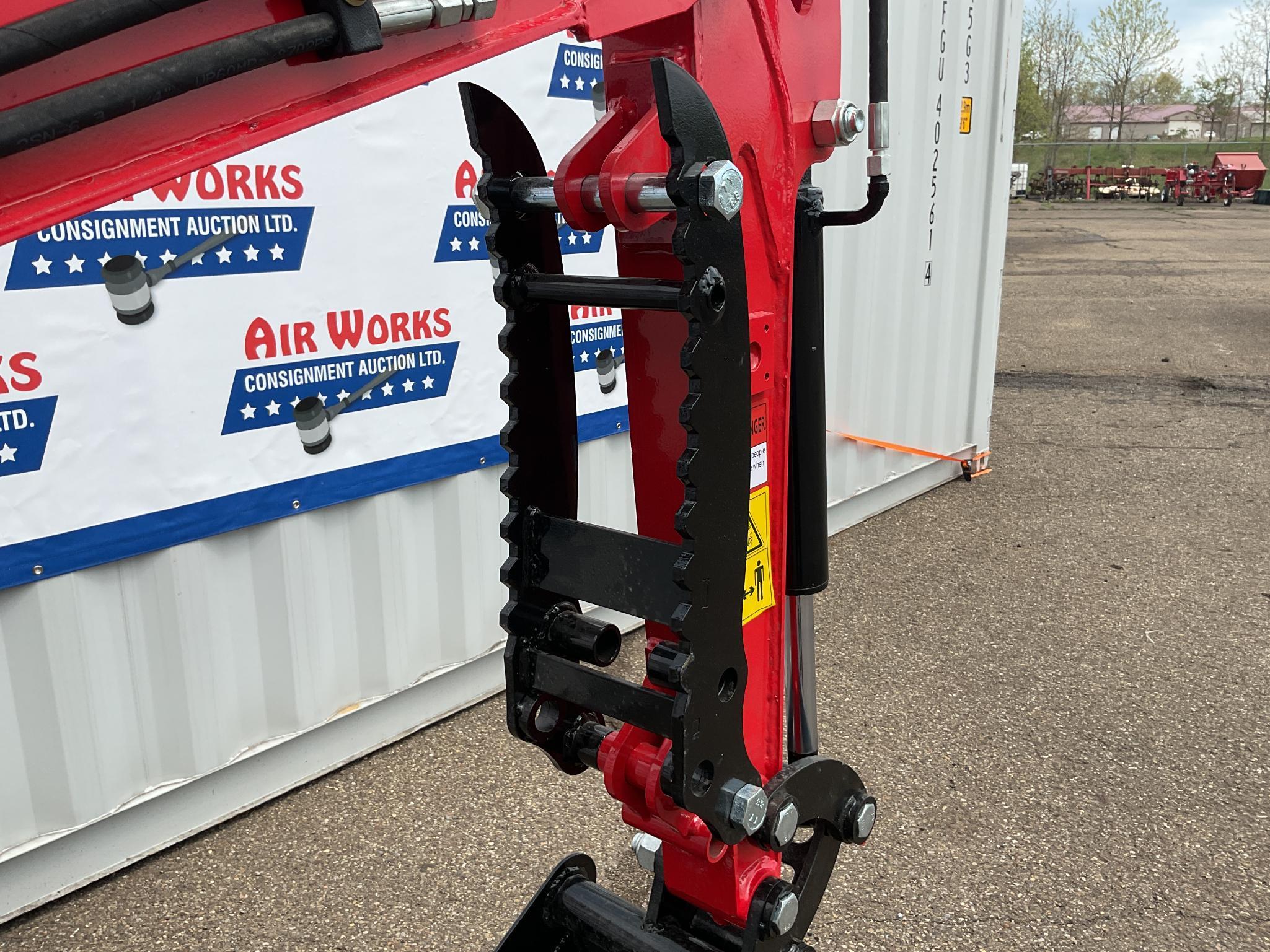 New Unused Miva VA13C Mini Excavator, 13.5 Hp Gas Engine, Manual Thumb, Blade, Cab, 16" Bucket