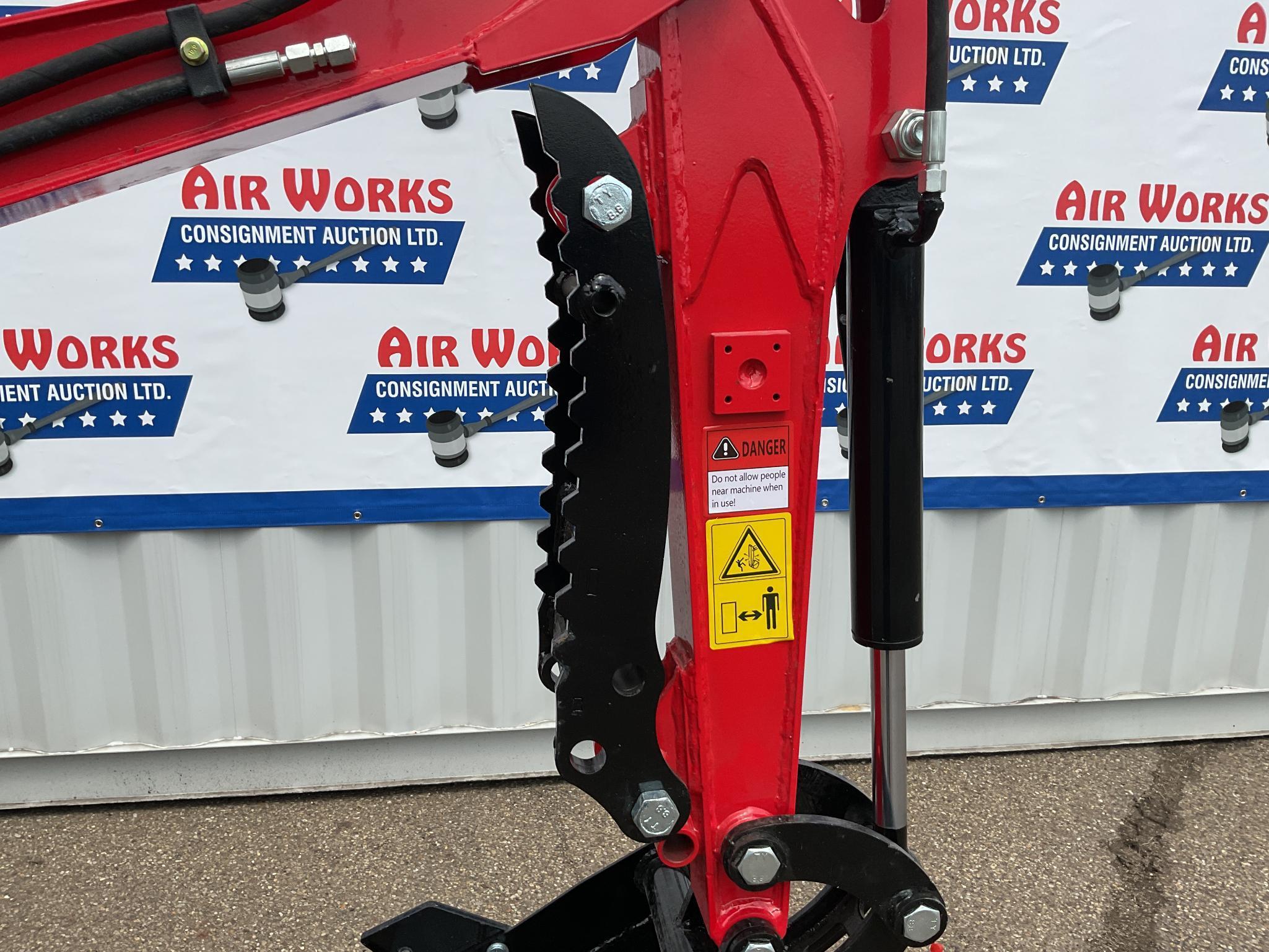 New Unused Miva VA13C Mini Excavator, 13.5 Hp Gas Engine, Manual Thumb, Blade, Cab, 16" Bucket
