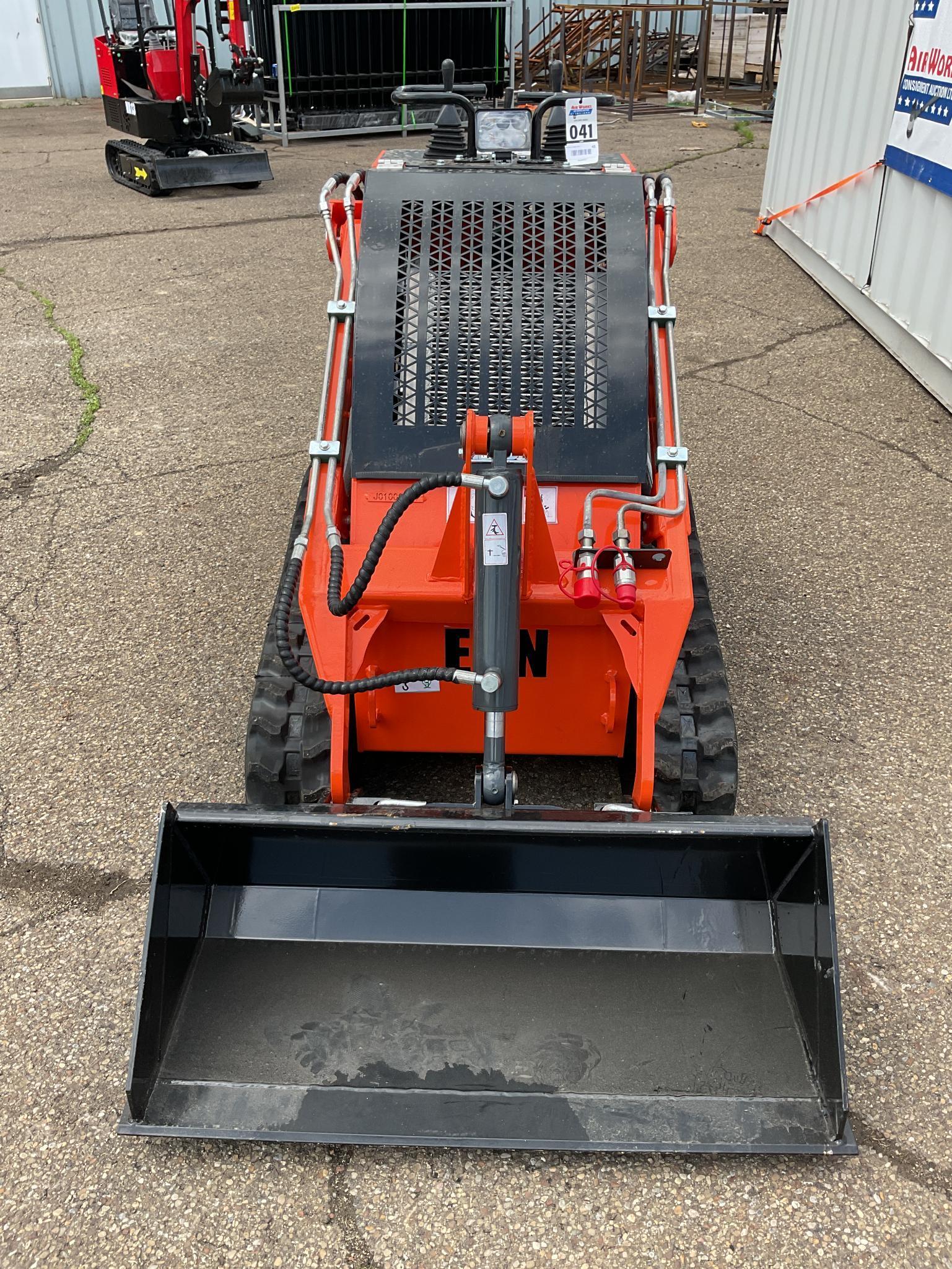 New Unused EGN Model EG36C Compact Track Loader, 15 Hp Gas Engine, 40" Bucket, Aux. Hydraulics