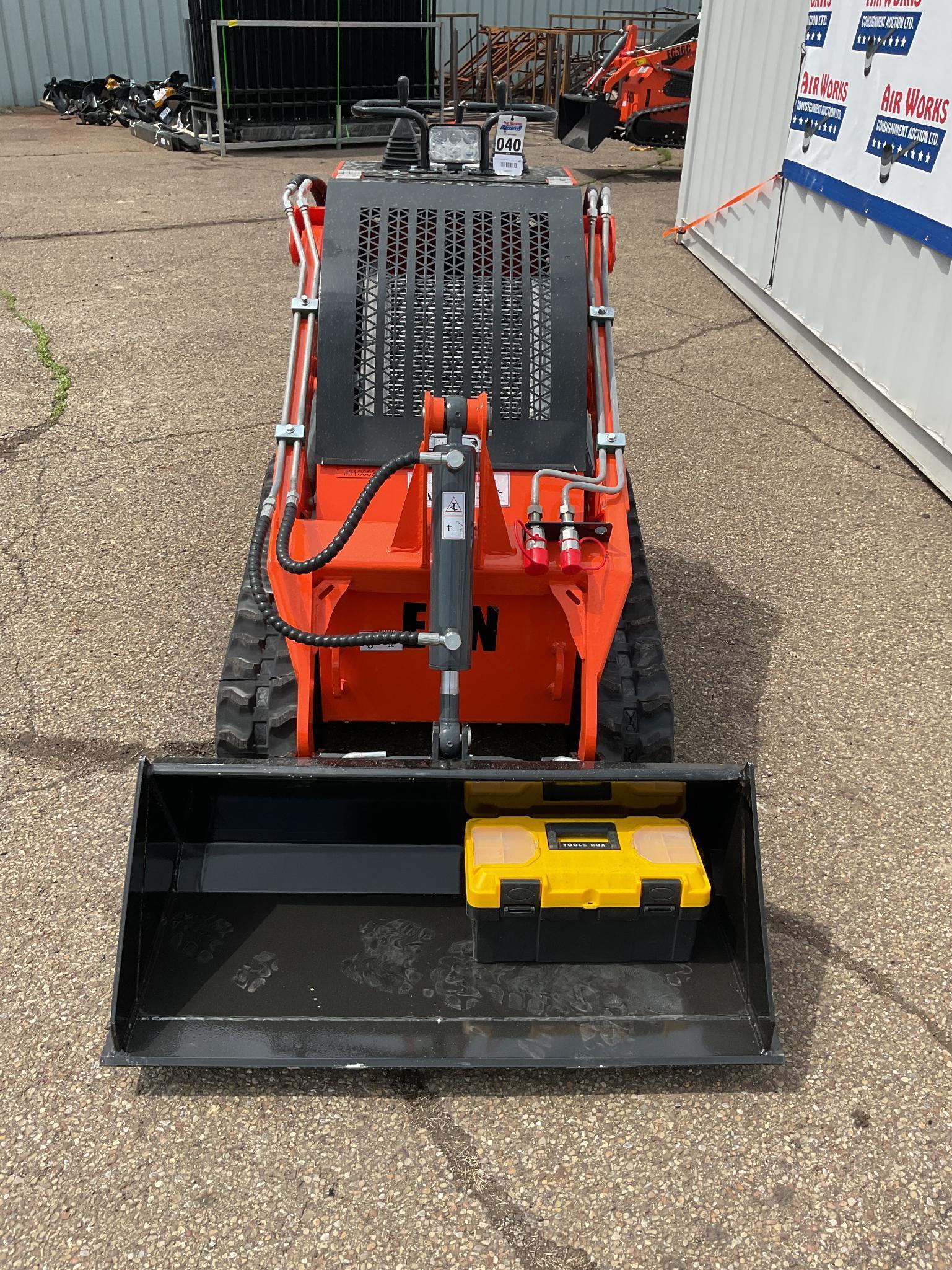 New Unused EGN Model EG36C Compact Track Loader, 15 Hp Gas Engine, 40" Bucket, Aux. Hydraulics