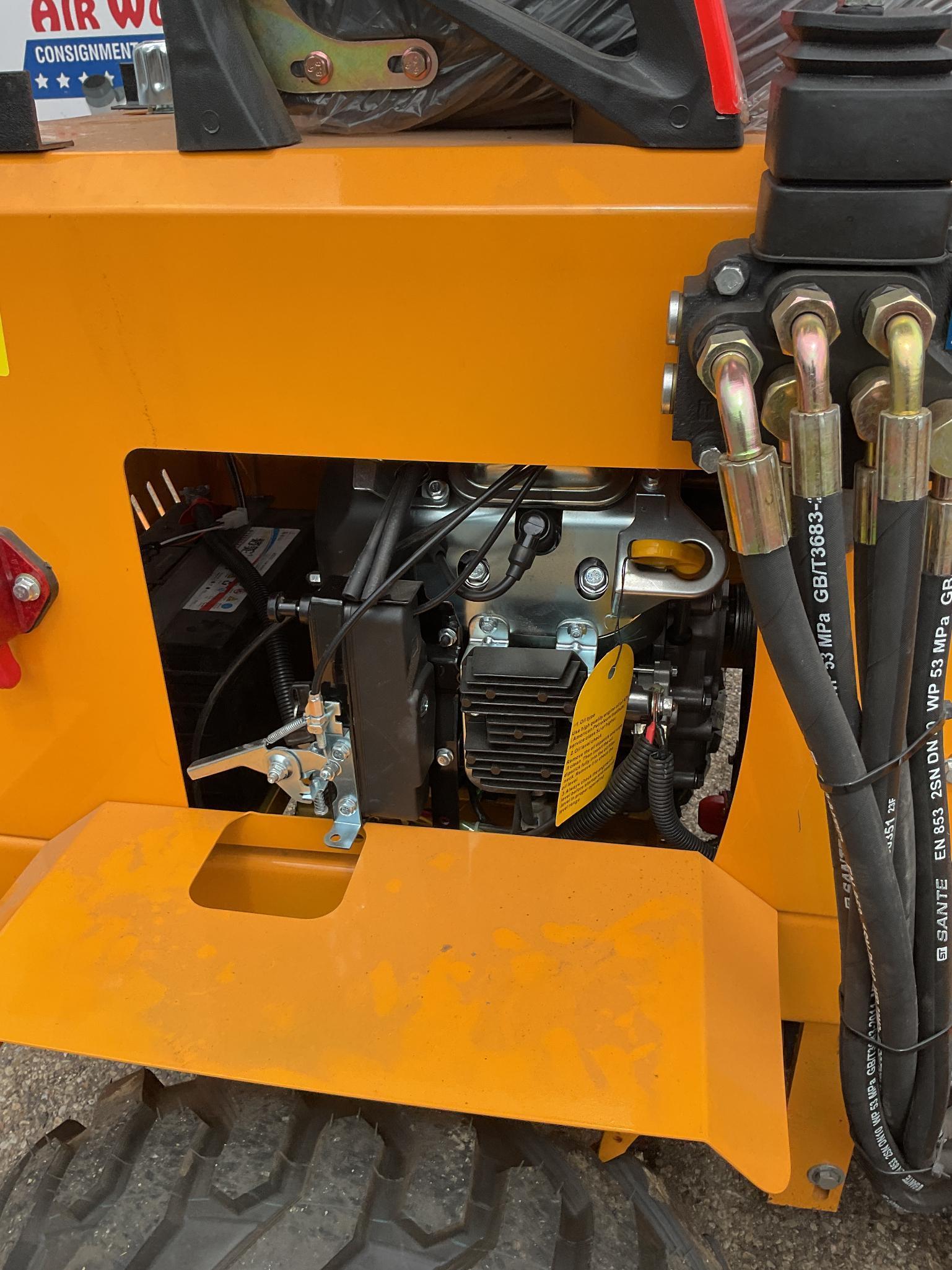 New Unused Fland Model FL45 Articulated Wheel loader, 13 Hp Gas Engine, 4 Wheel Drive, LED Lights