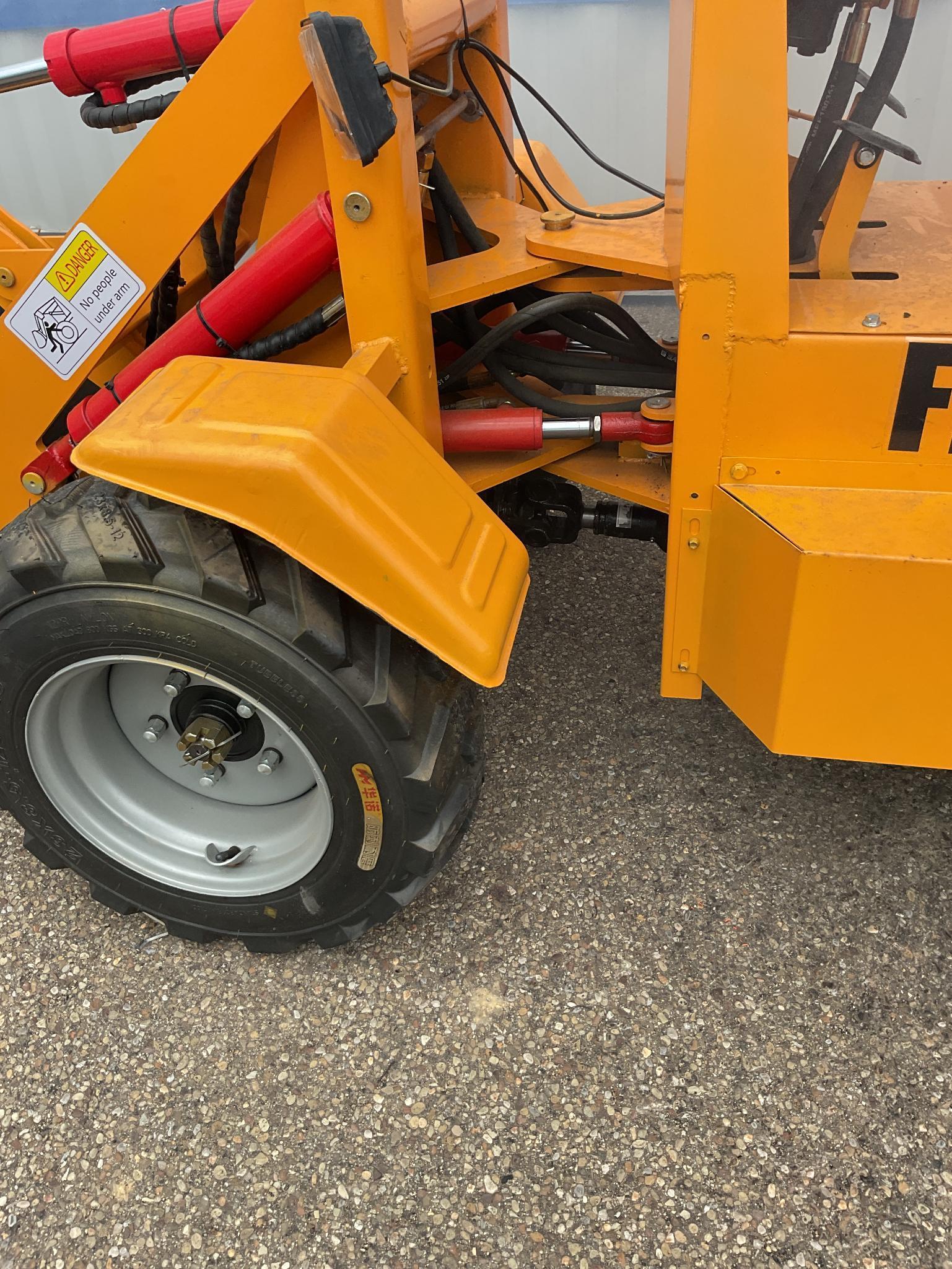 New Unused Fland Model FL45 Articulated Wheel loader, 13 Hp Gas Engine, 4 Wheel Drive, LED Lights