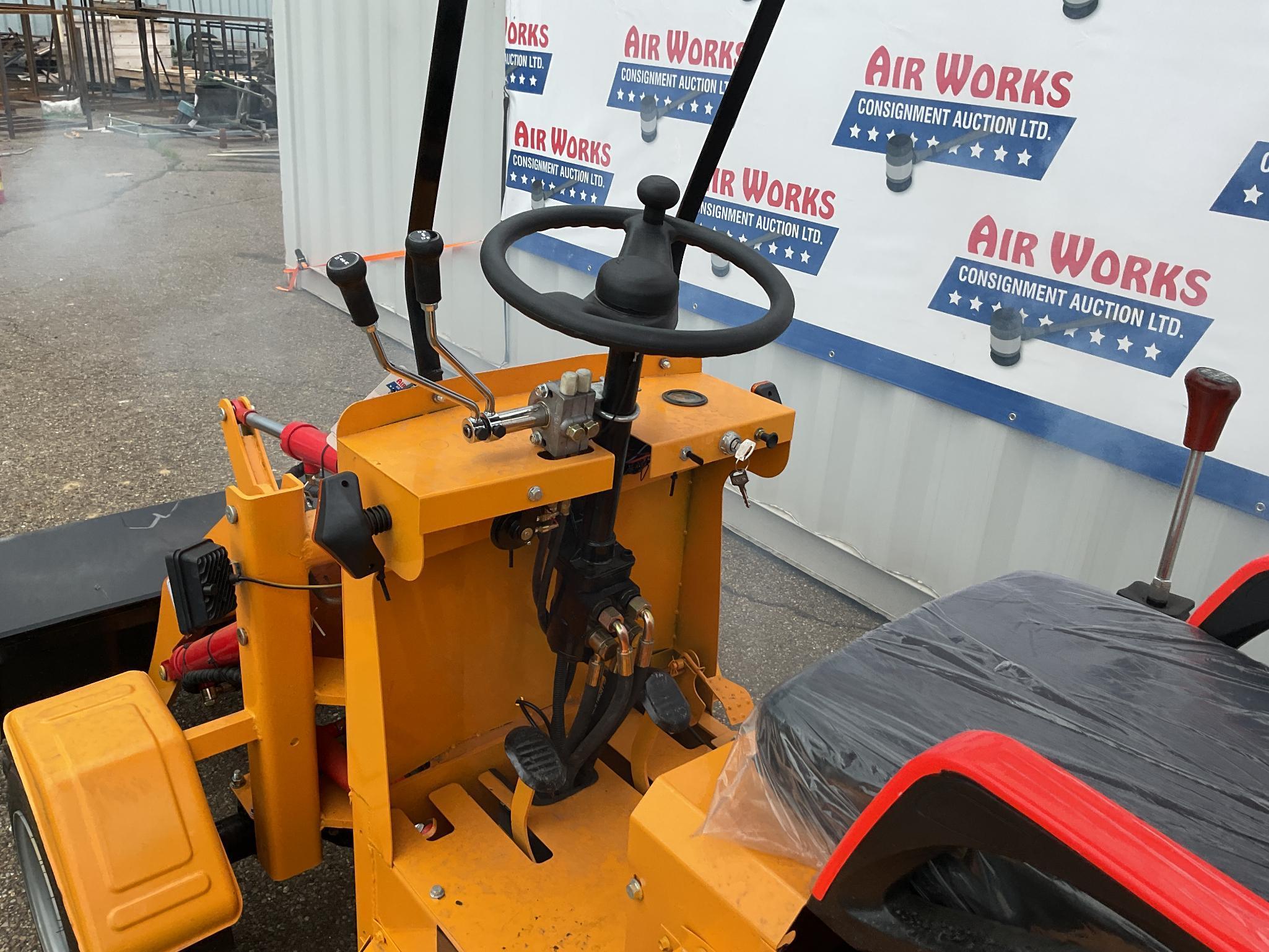 New Unused Fland Model FL45 Articulated Wheel loader, 13 Hp Gas Engine, 4 Wheel Drive, LED Lights