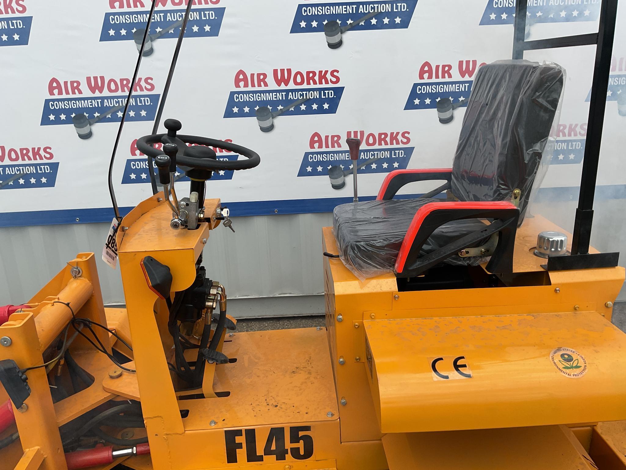 New Unused Fland Model FL45 Articulated Wheel loader, 13 Hp Gas Engine, 4 Wheel Drive, LED Lights