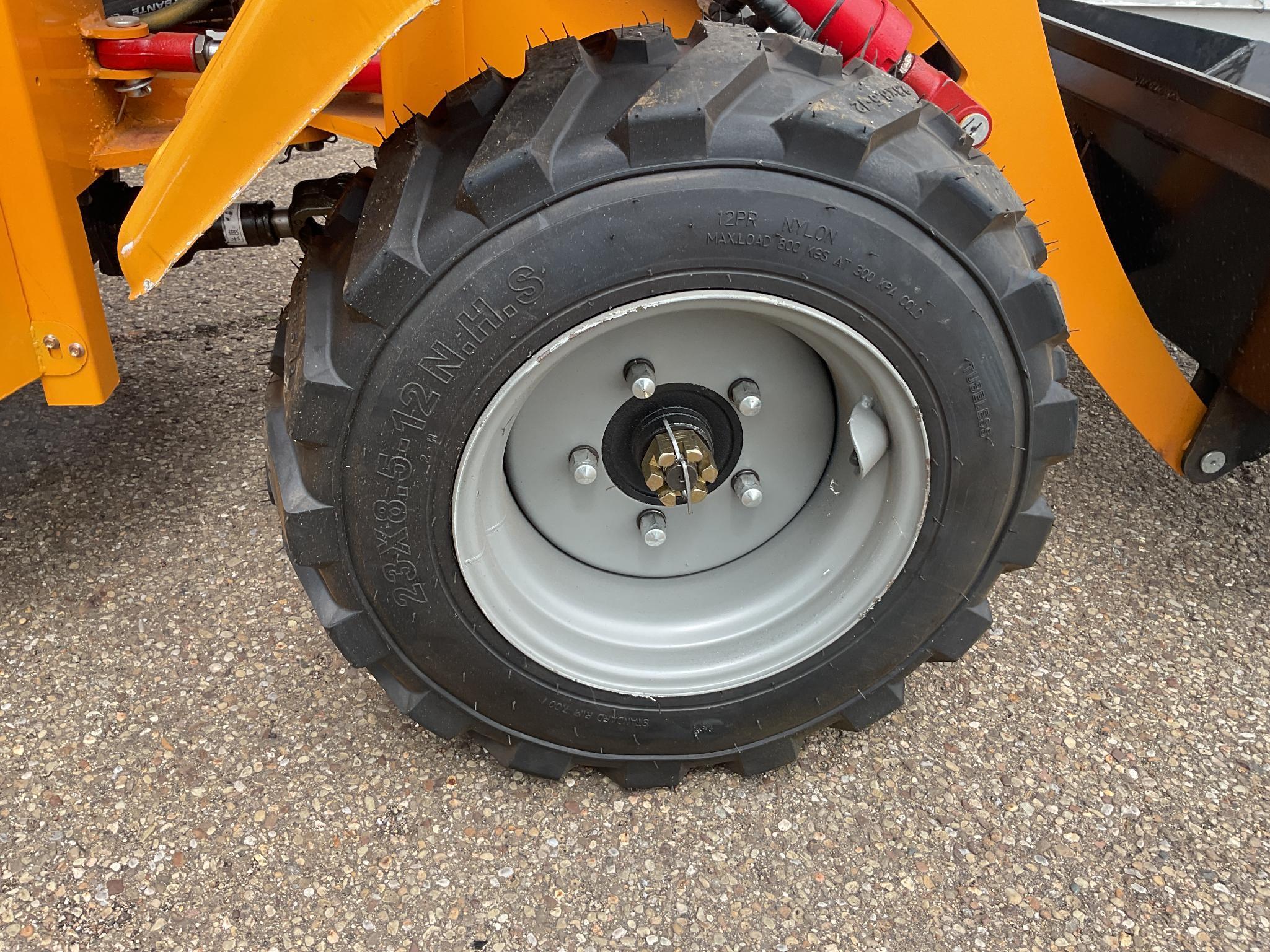 New Unused Fland Model FL45 Articulated Wheel loader, 13 Hp Gas Engine, 4 Wheel Drive, LED Lights