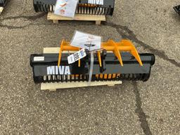 New Unused Miva 3 Pc. Mini Excavator Attachment Set, Includes Rake, Ripper and 32" Sand Bucket