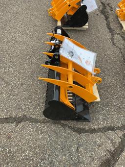New Unused Miva 3 Pc. Mini Excavator Attachment Set, Includes Rake, Ripper and 32" Sand Bucket