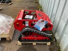 New Unused EGN Model EG750 Tracked Lawn Mower, 7.5 Hp Gas Engine, 6" Rubber Track, Remote Controlled